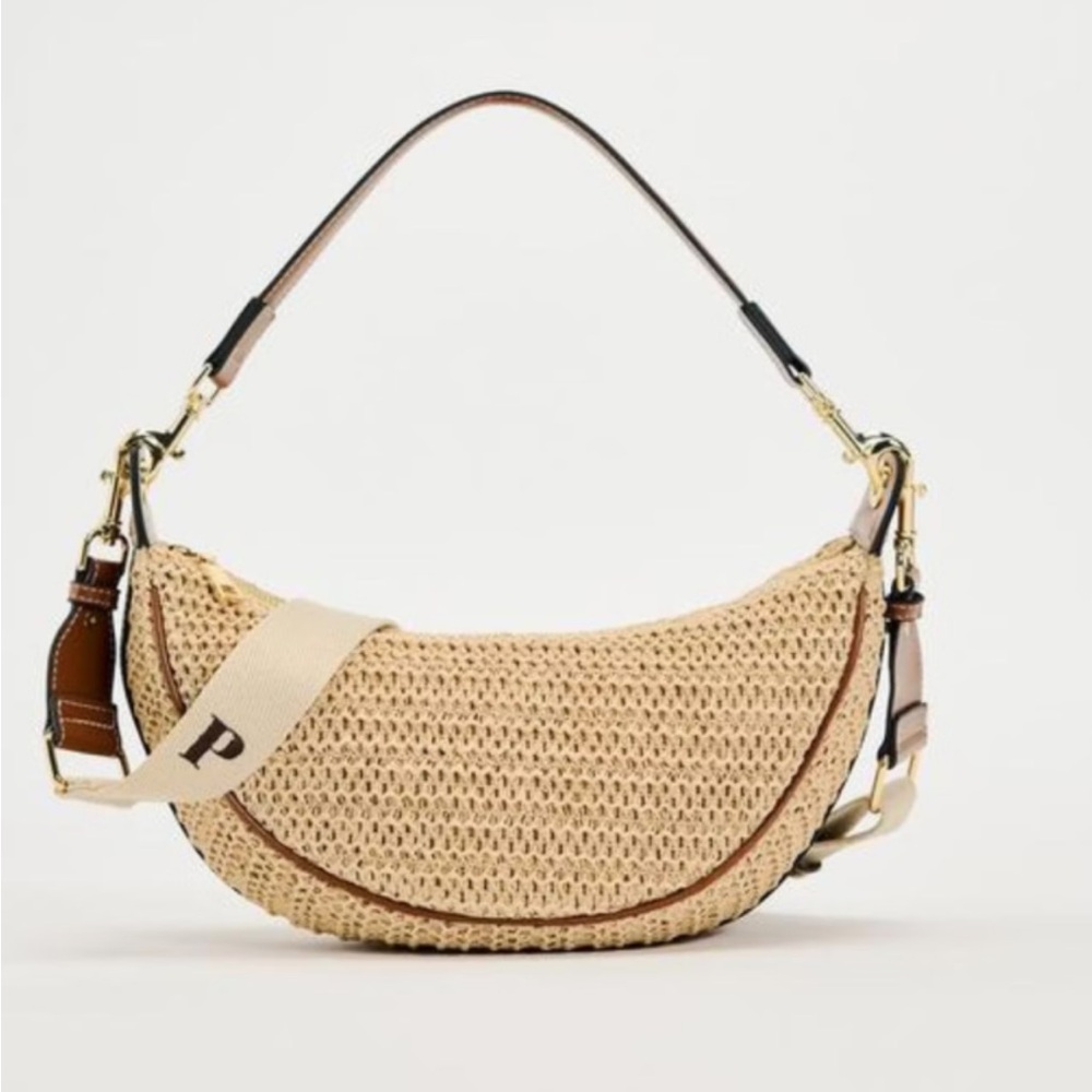 Zara woven shoulder bag